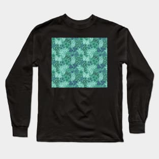 Green and mint, leaves and plants Long Sleeve T-Shirt